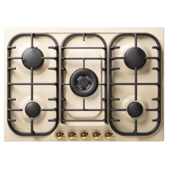 Варочная панель ILVE HCB70CN/AWG античный белый (фурн. латунь)