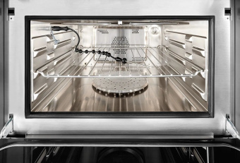 Компактный электрический духовой шкаф Ultracombi 3 в 1 (конвекция, пар, микроволны) ILVE 645STCHSW/BK